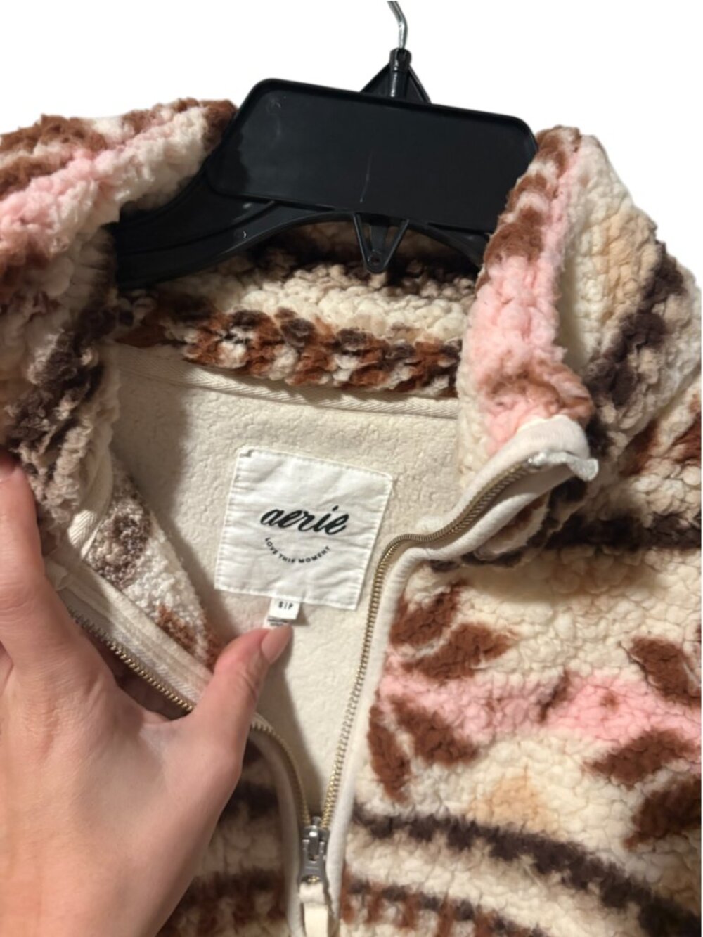Aerie Sherpa Quarter Zip Sweater - Picture 7 of 10